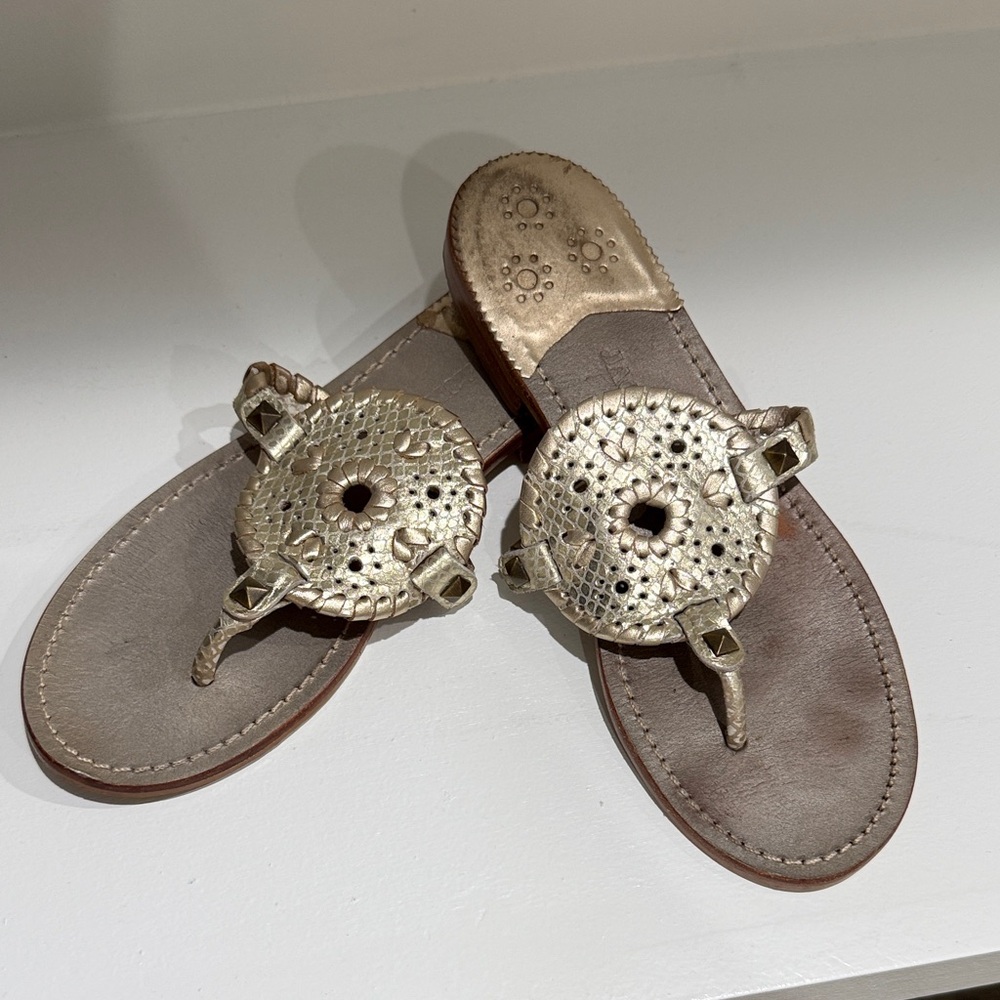 Jack Rogers Collins Metallic Embellished “Snake” Women's Sandals